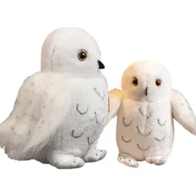 20/25/30cm Simulation Owl Snow White Hair Big Eyes Stuffed Nocturnal Animal  Kawaii Home Decor Kids Birthday Gift