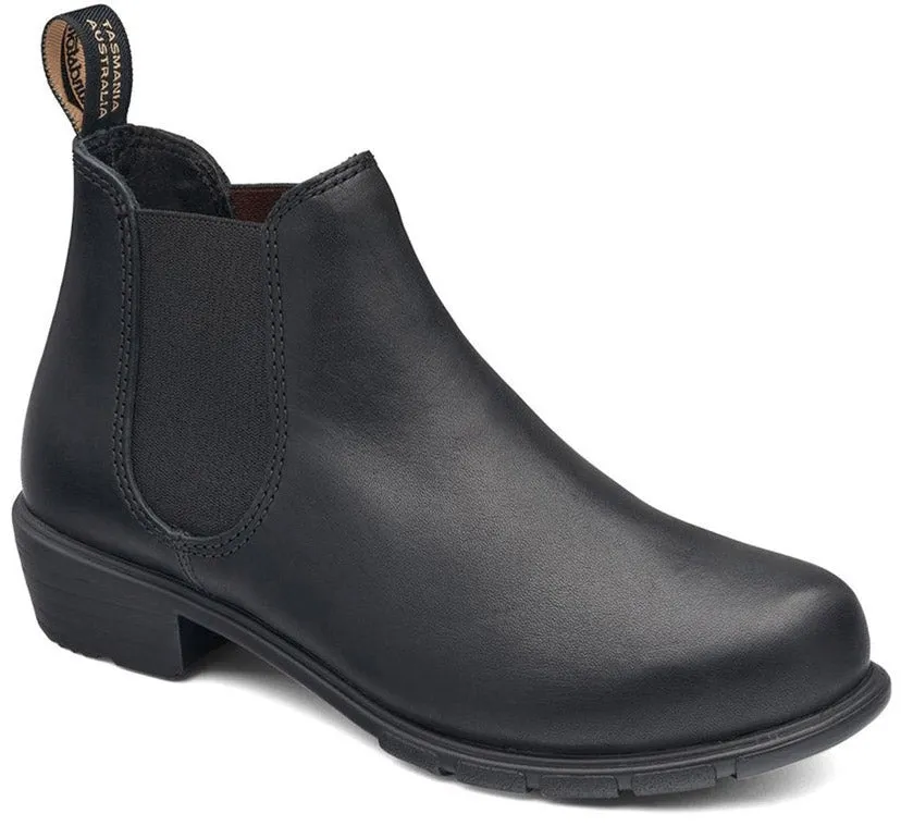 2068 - Series Black Low Heel Ankle Boots - Women's|-|Bottes 2068 - Series talon bas Noir - Femme