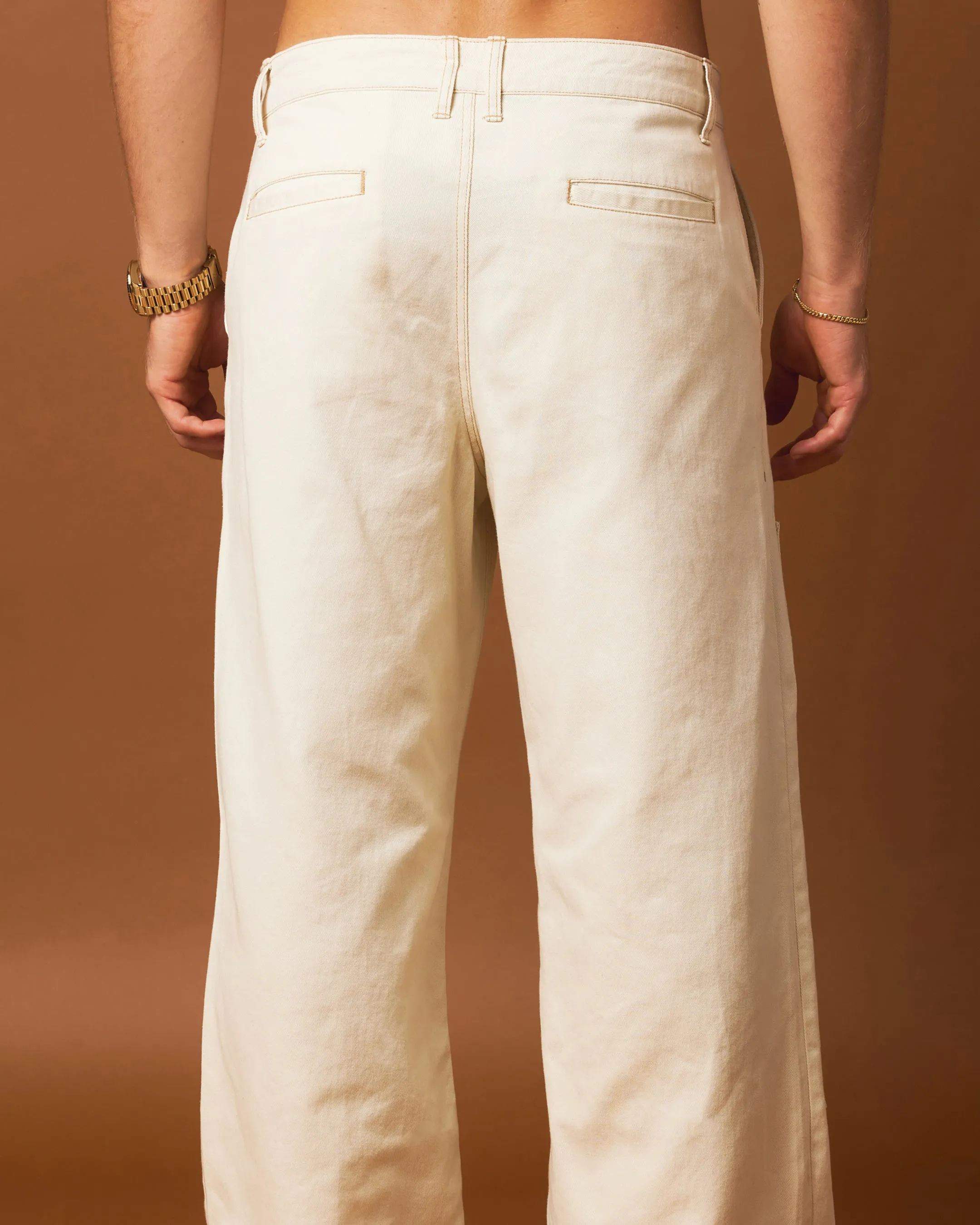 404 Painter Double Knee Pants Off White