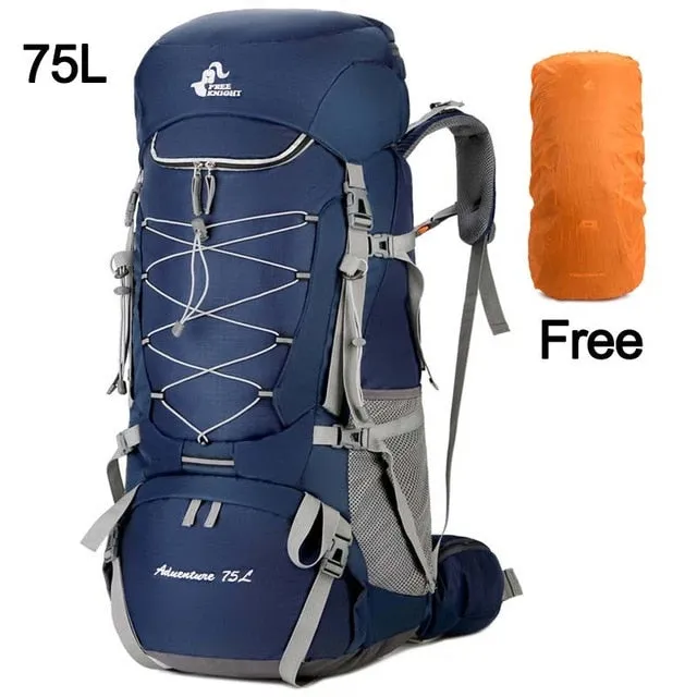 75L Camping Backpack Hiking Bag Sport Outdoor Bags With Rain Cover for Travel Climbing Mountaineering Trekking Camping Bag XA726WA