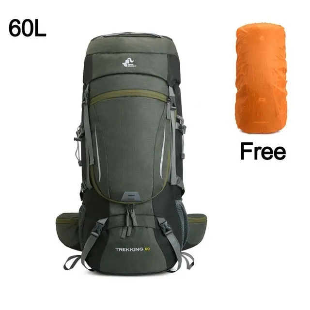 75L Camping Backpack Hiking Bag Sport Outdoor Bags With Rain Cover for Travel Climbing Mountaineering Trekking Camping Bag XA726WA