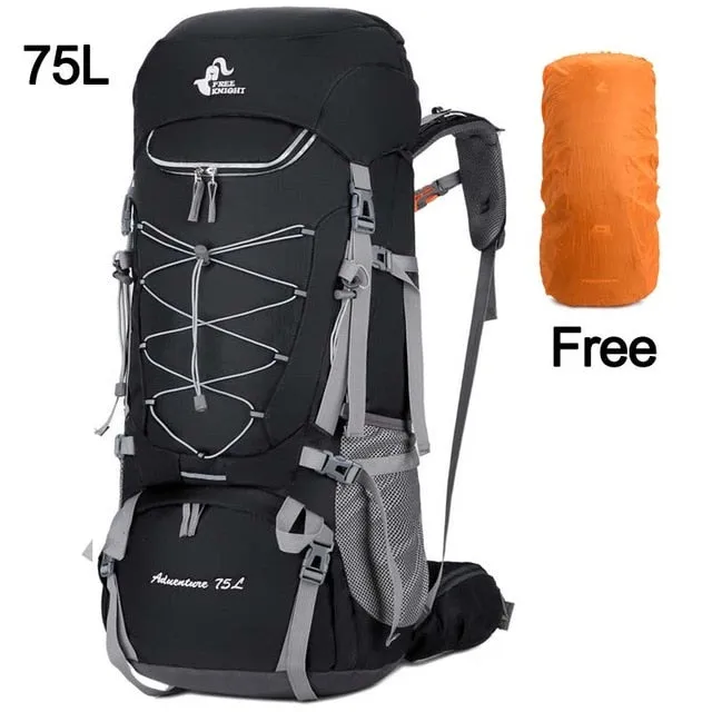 75L Camping Backpack Hiking Bag Sport Outdoor Bags With Rain Cover for Travel Climbing Mountaineering Trekking Camping Bag XA726WA