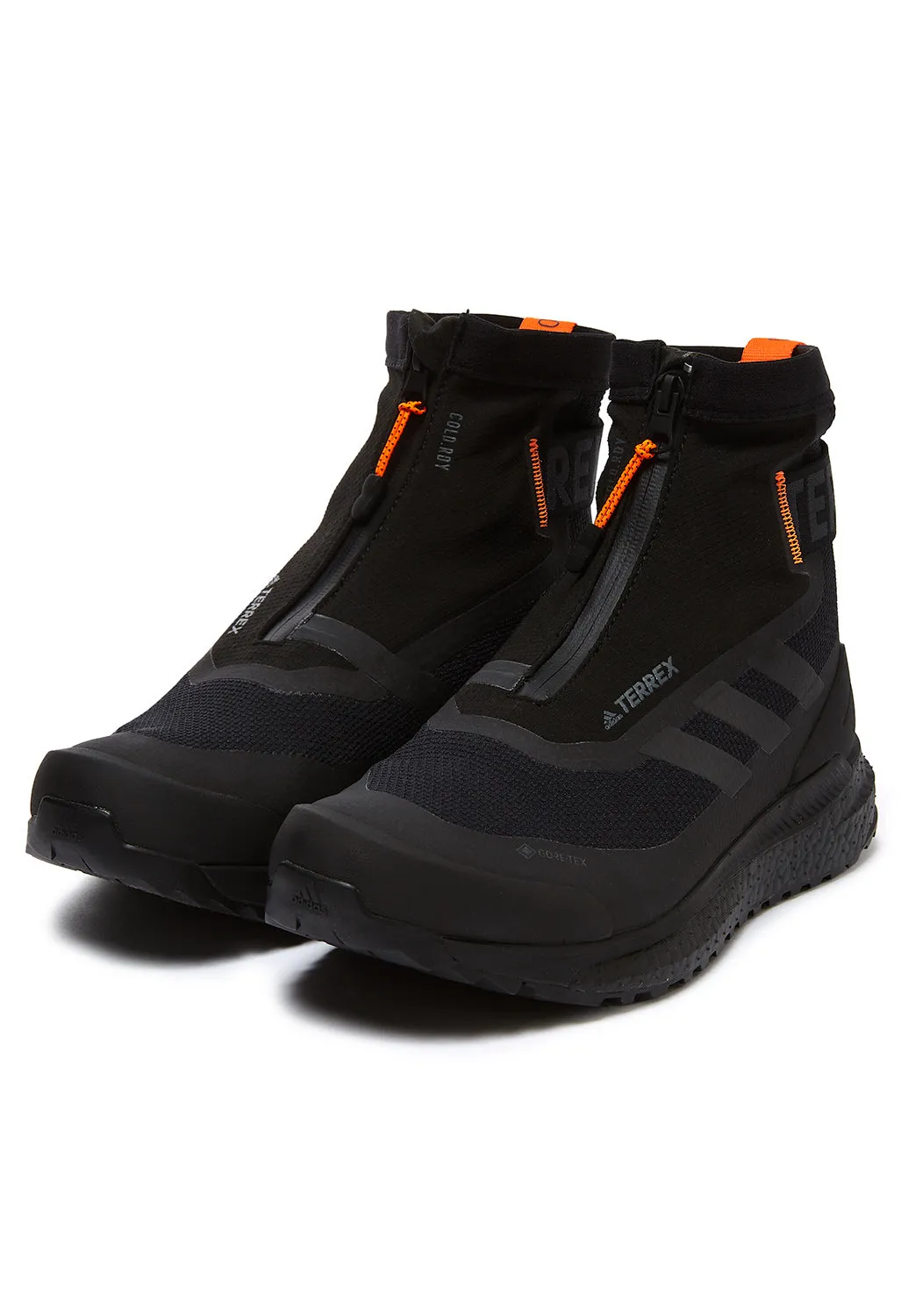 adidas Terrex Free Hiker COLD.RDY Men's Boots - Core Black/Core Black/Orange