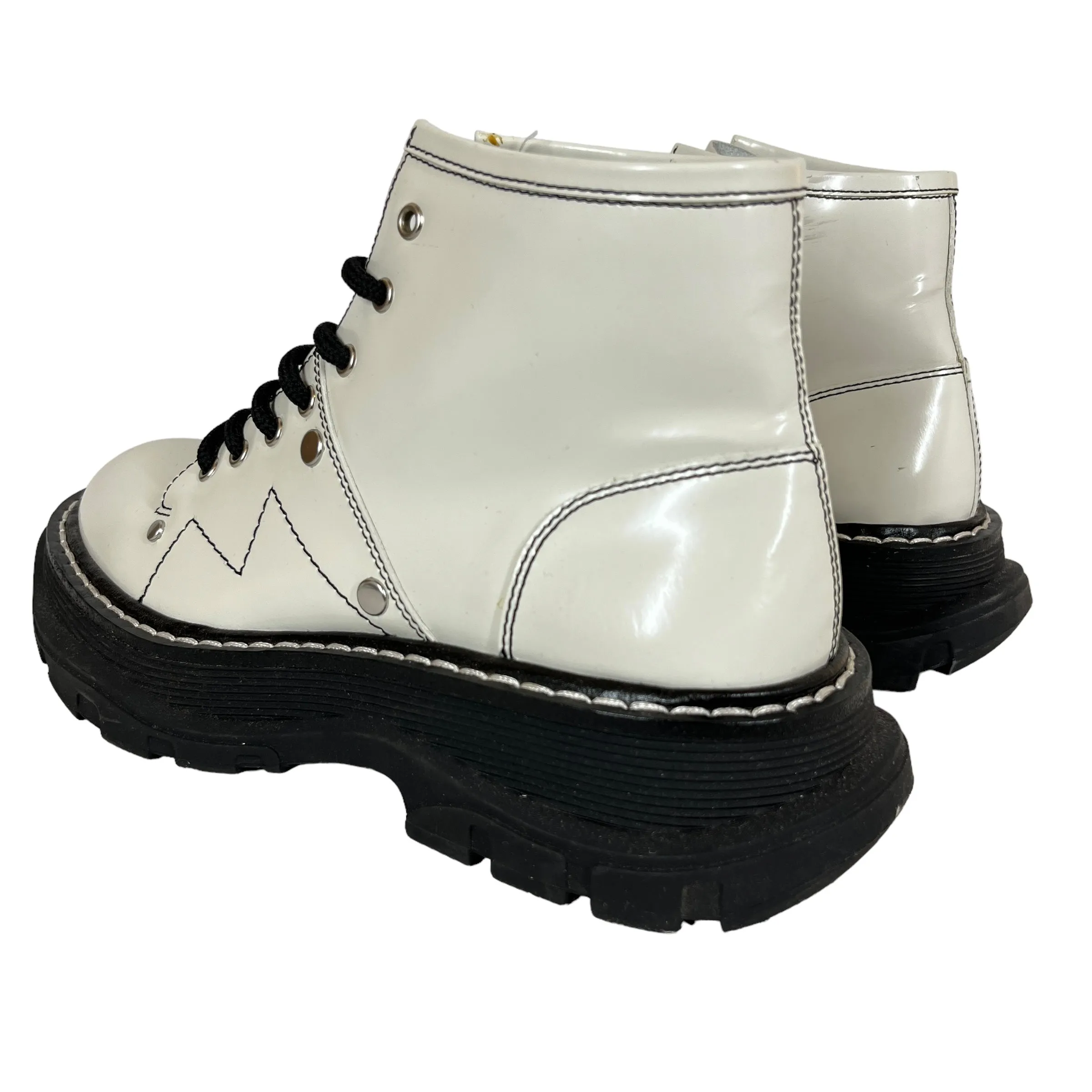 Alexander Wang/Boots/EU 37/Leather/WHT/TREAD SLICK LACE-UP