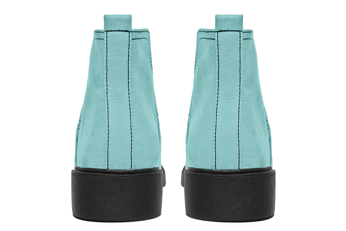 Aqua Mist Chelsea Boots - Comfy Slip-On - Soft & Water-Resistant Micro-Suede Vegan Shoes