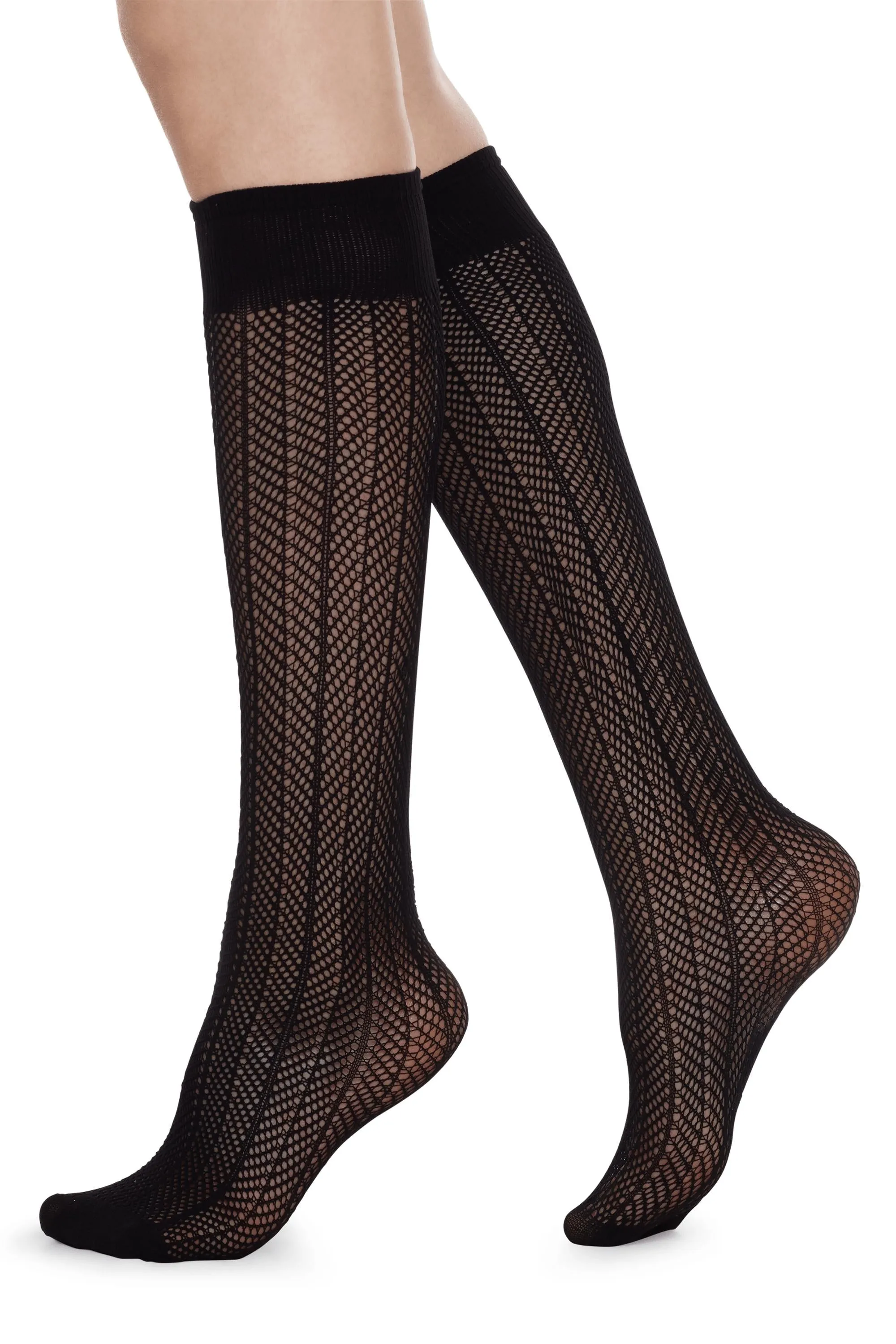 astrid net knee-highs black