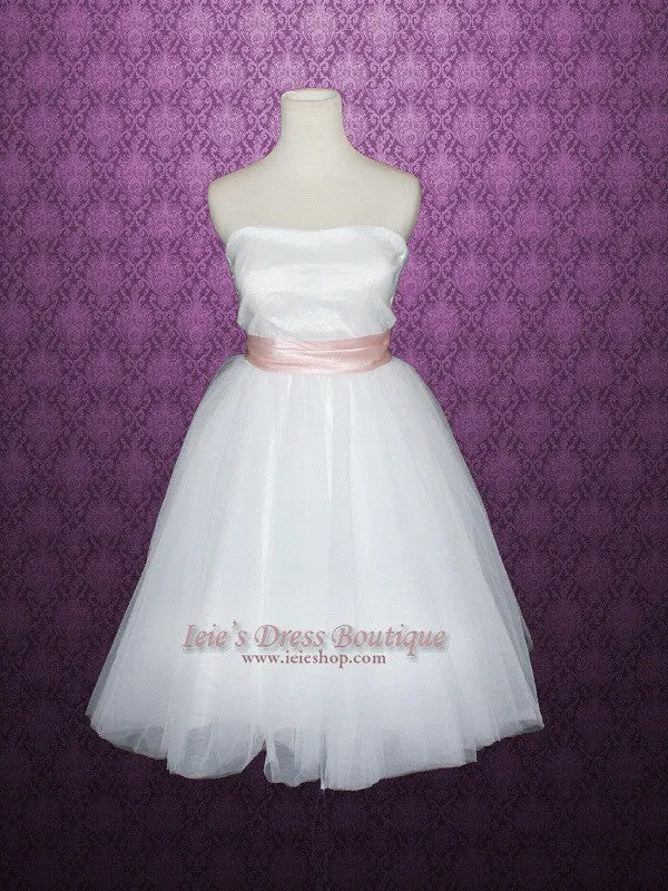 Ballerina Tutu Tulle Knee Length Short Wedding Dress JULIET