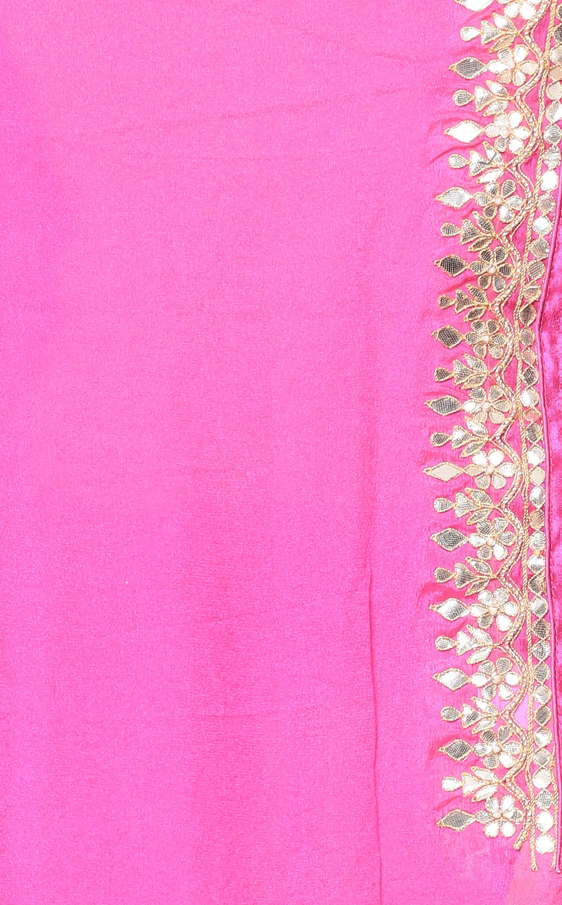 Bandhej Georgette Saree with Dori, Gota Patti work.