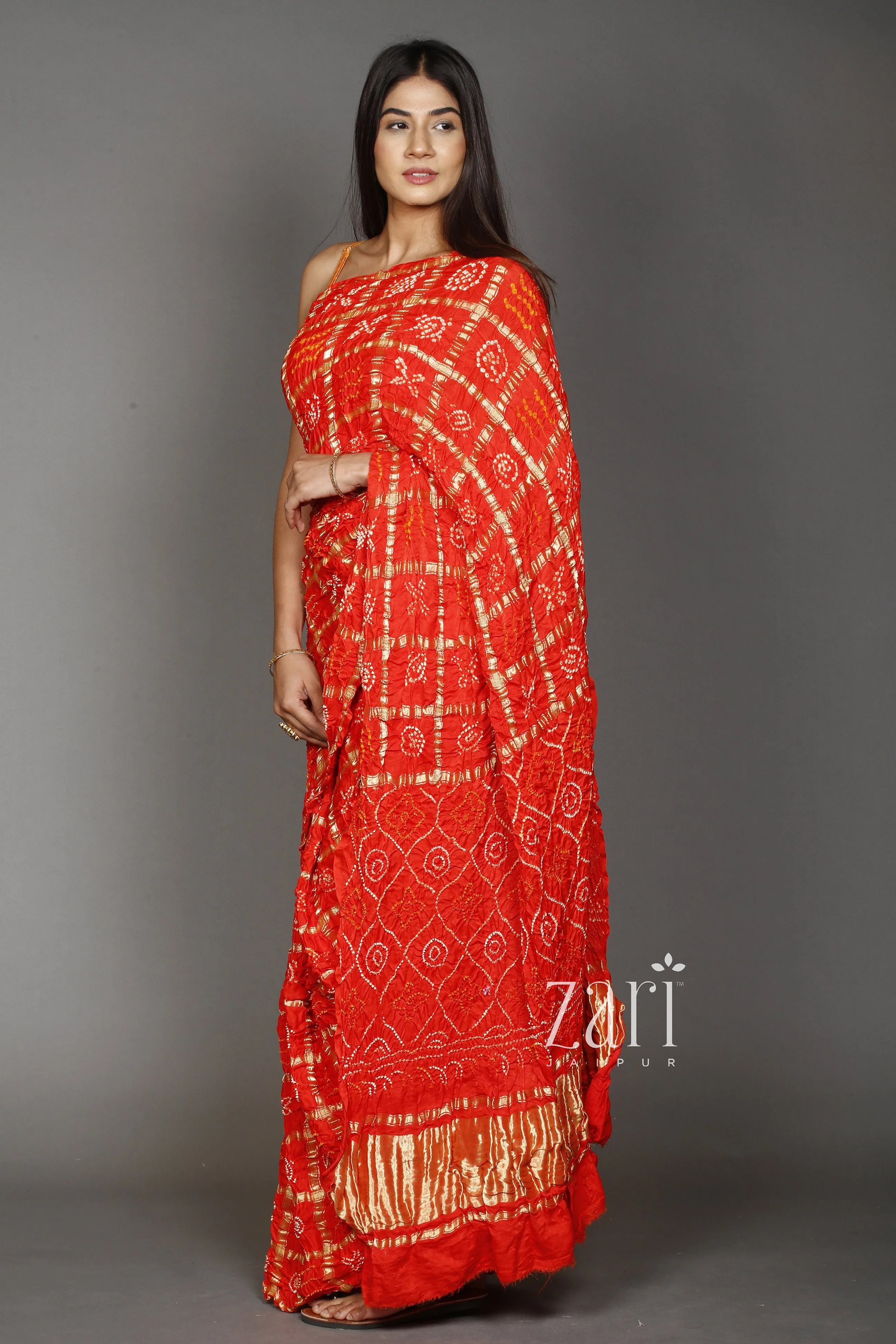 Bandhej Ghatchola Silk Saree with Zari work