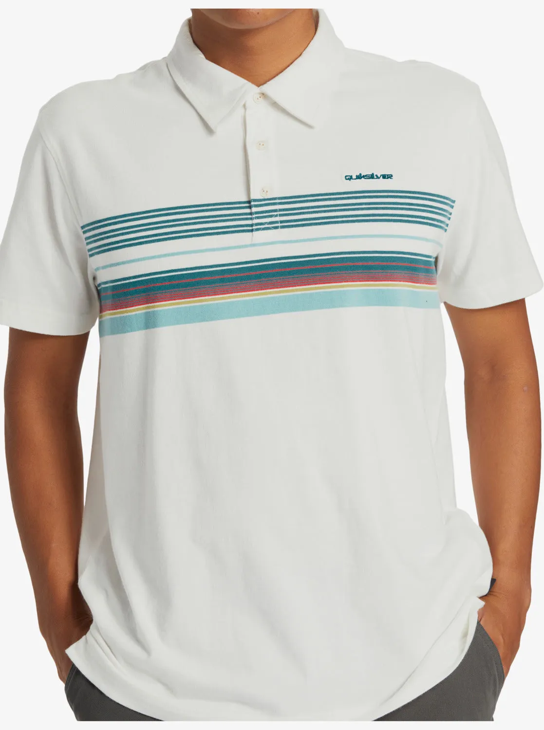 Banner Polo Shirt - Snow White Banner Ss Polo