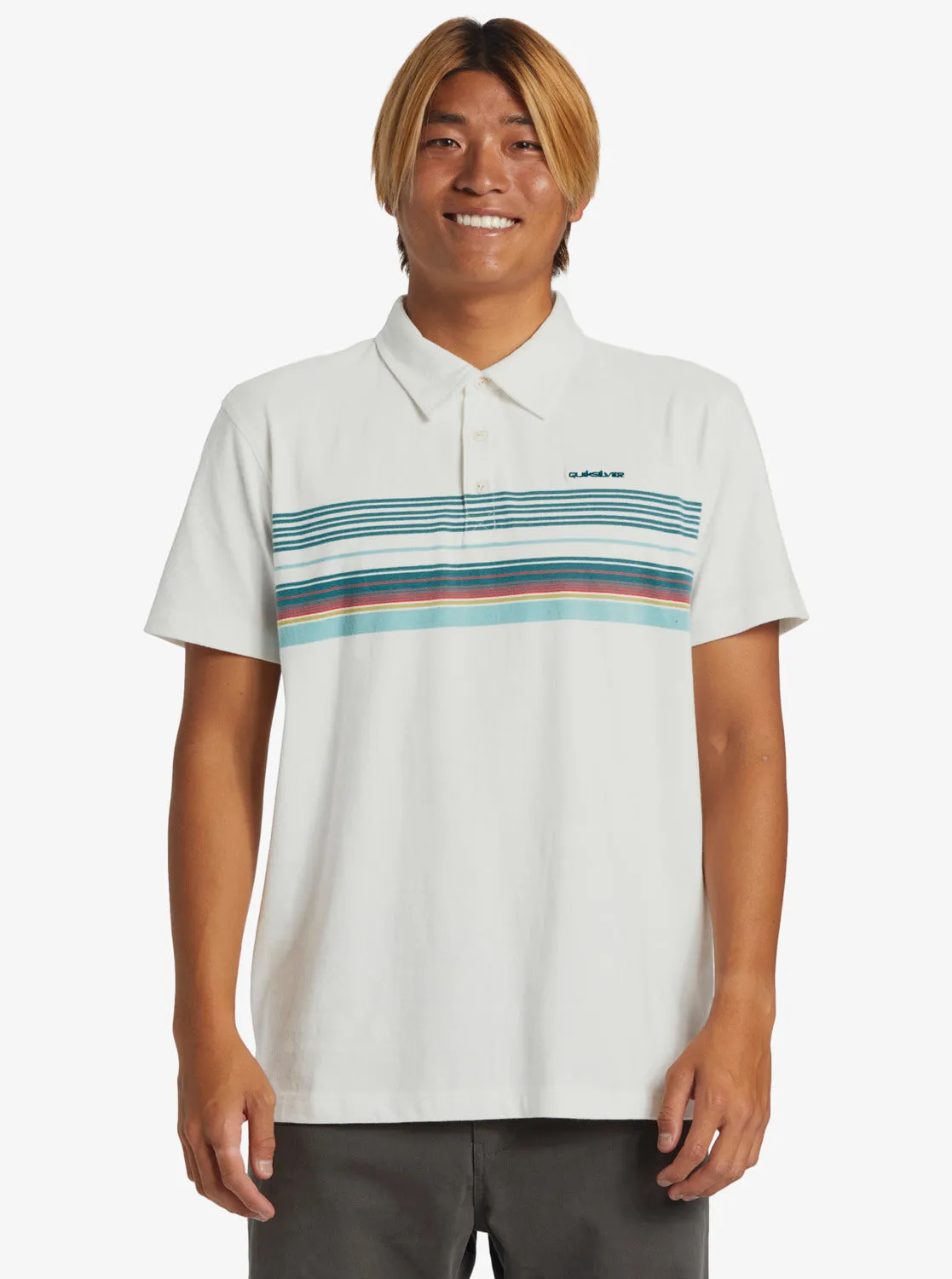 Banner Polo Shirt - Snow White Banner Ss Polo