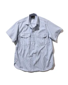 Beams Plus Work Short Sleeve Stripe COOLMAX®