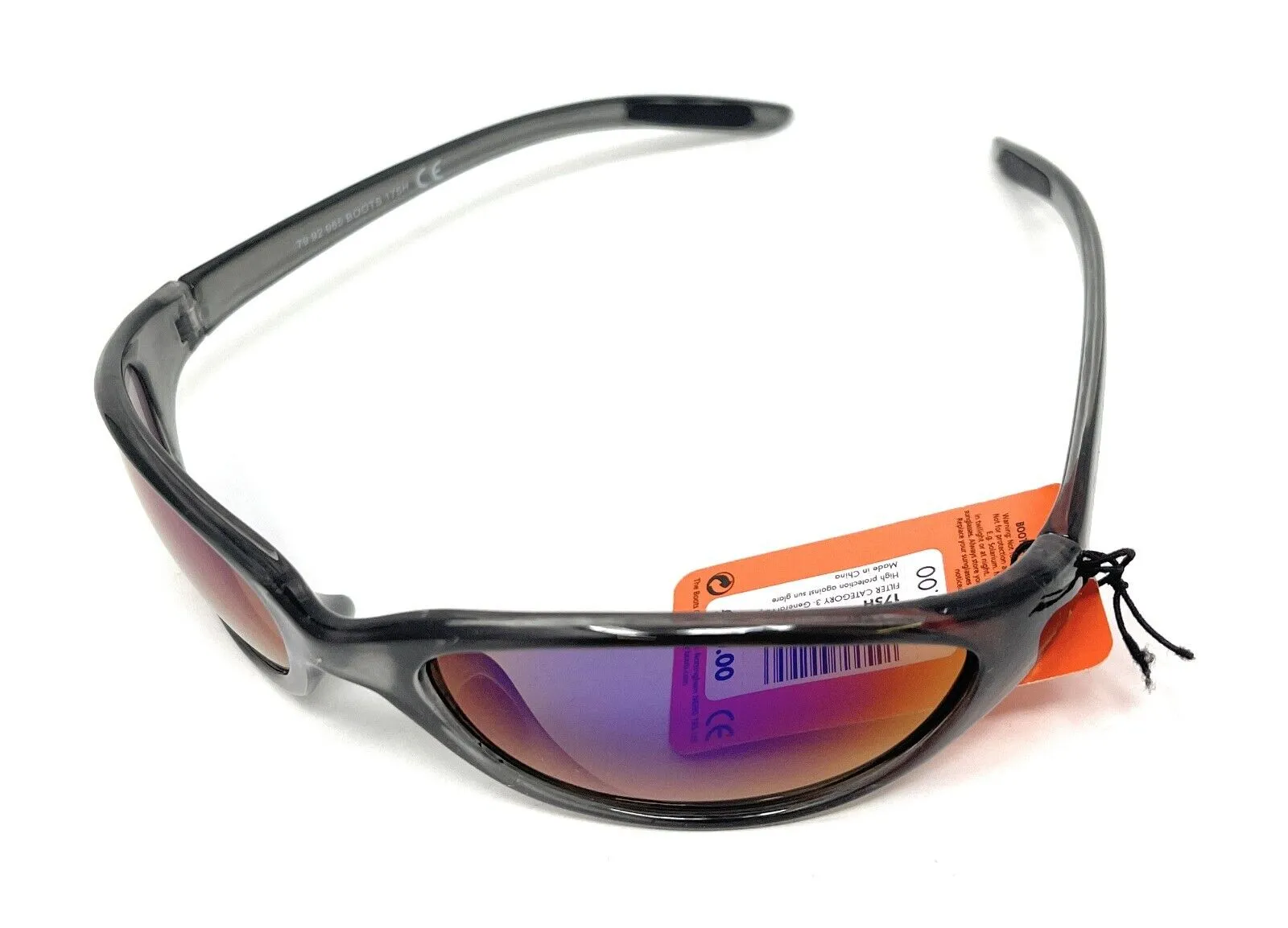 Boots Active Pro Sunglasses Grey Sports Style Blue Lens 175H