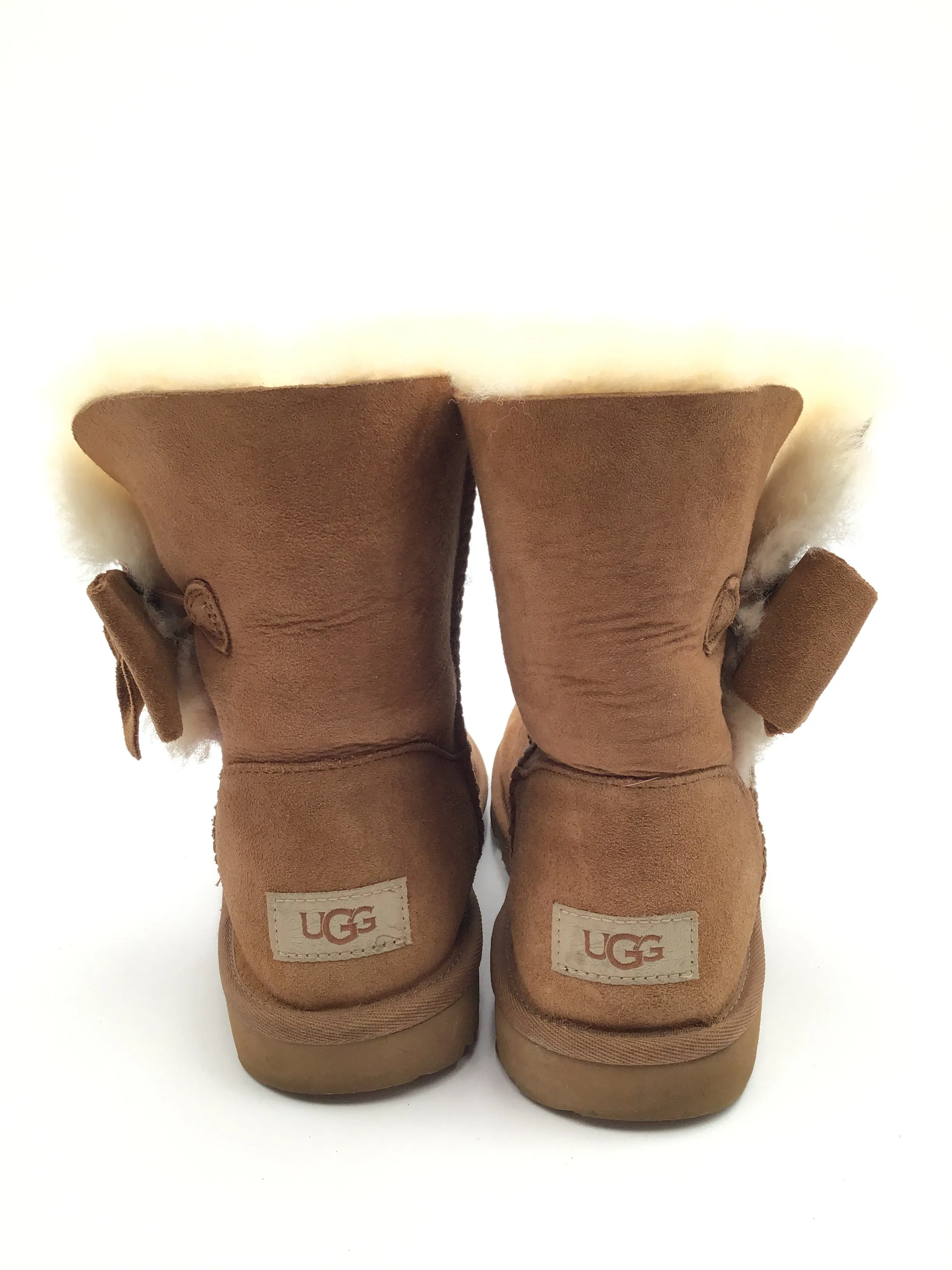 Boots Ankle Flats By Ugg In Tan, Size: 6