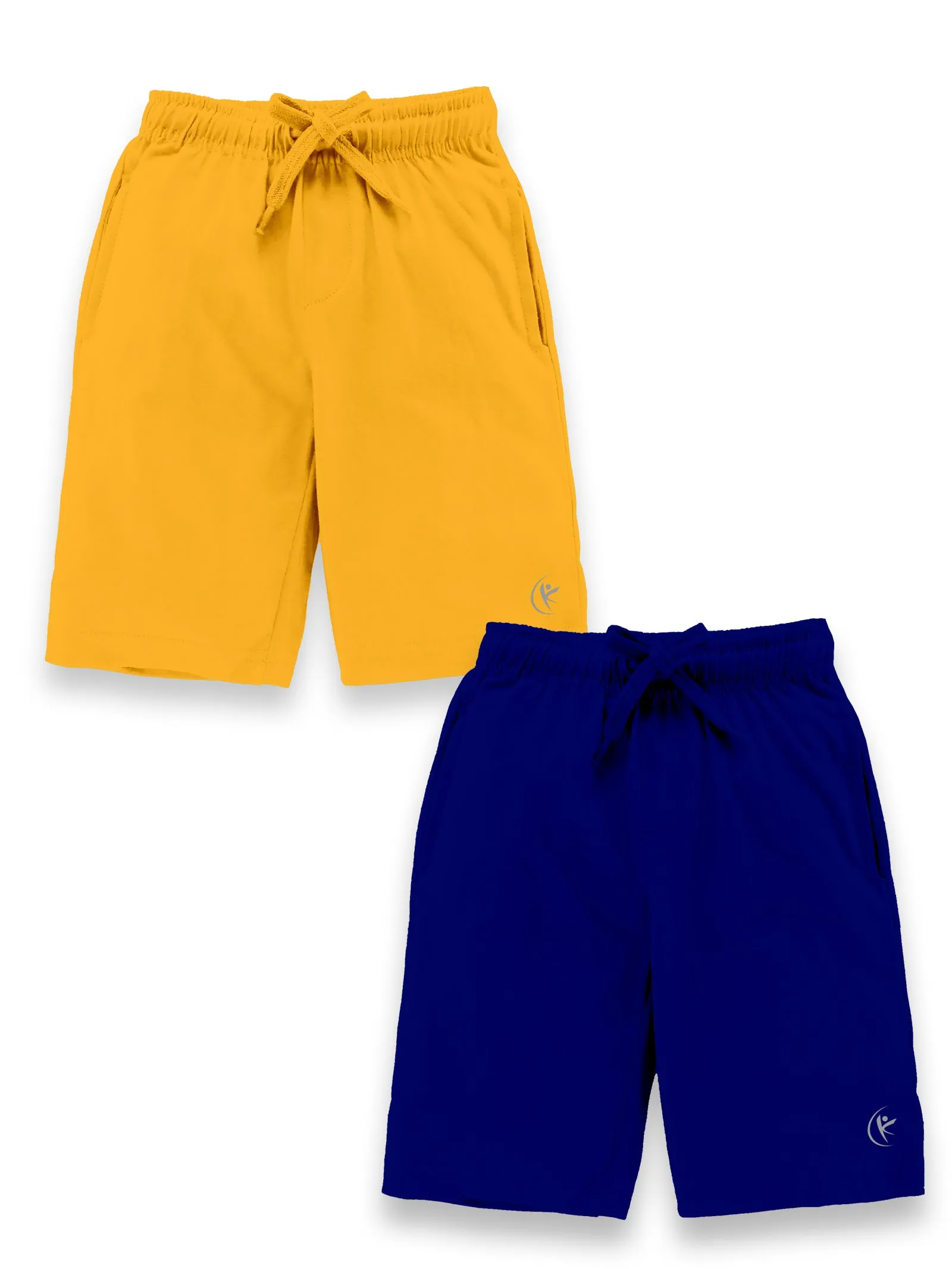 Boys Knit Knee length Basic Shorts Pack Of 2