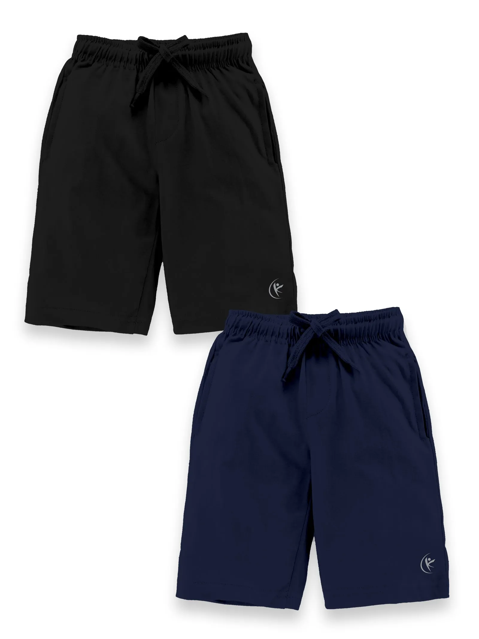 Boys Knit Knee length Basic Shorts Pack Of 2