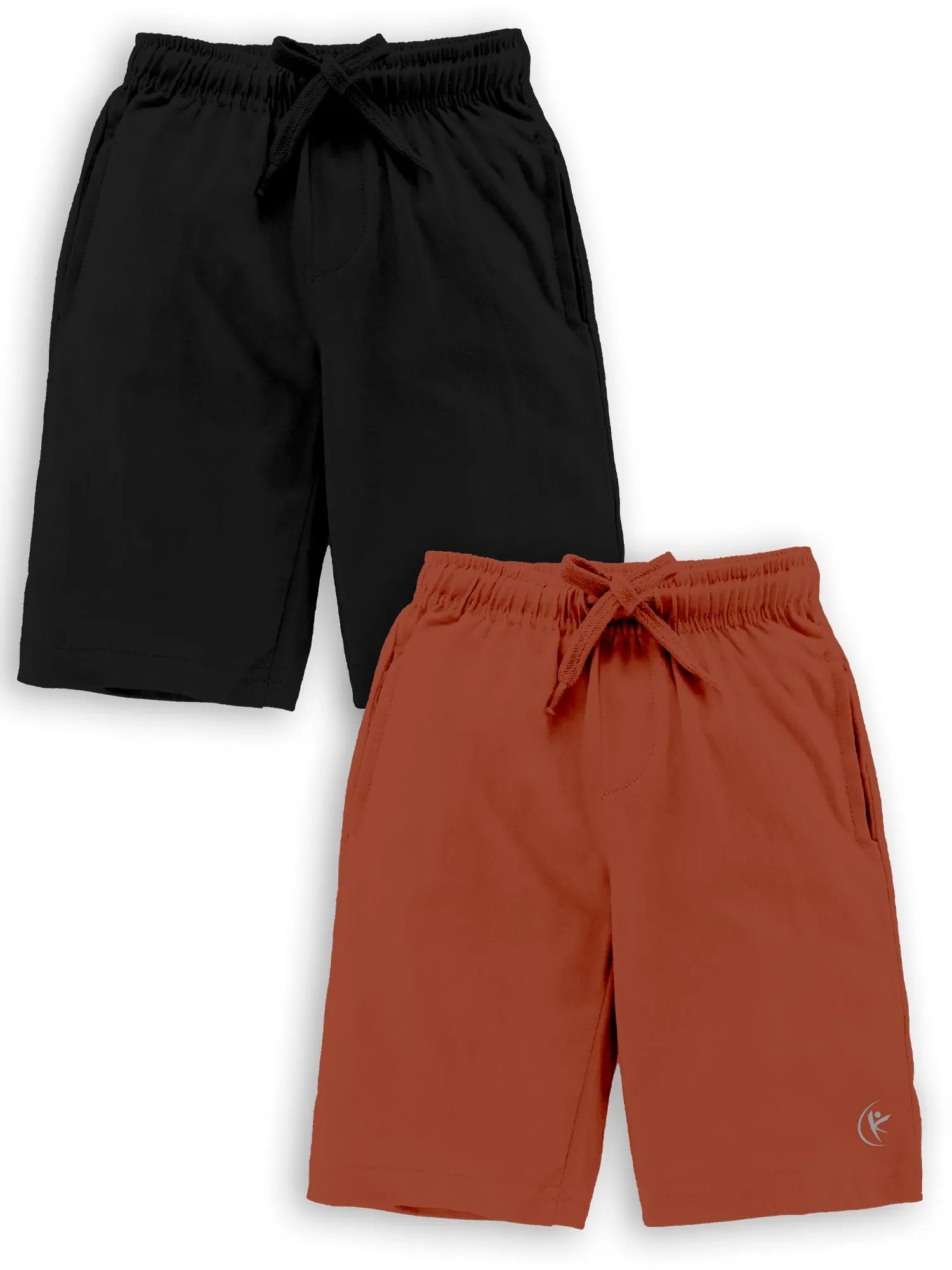 Boys Knit Knee length Basic Shorts Pack Of 2