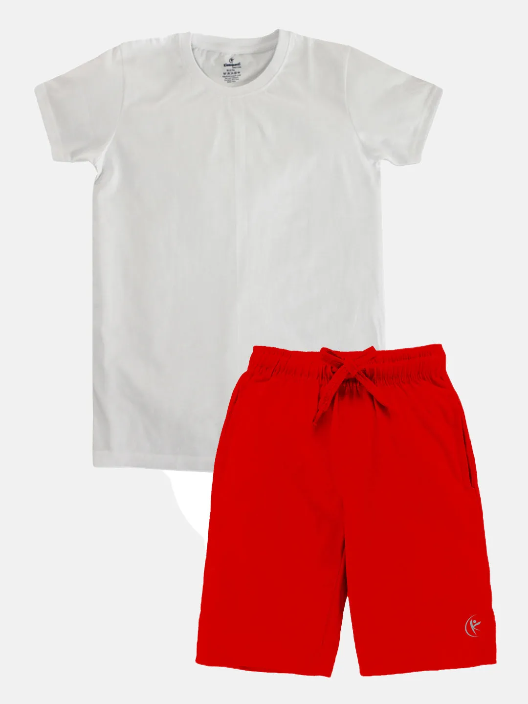 Boys Solid Round Neck Tee & Knee Legth Short Set