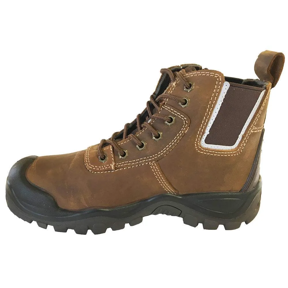 Buckler BHYB2 Anti-Scuff Safety Work Boots Brown Sizes 6-13 Mens Dealer Brown or Honey