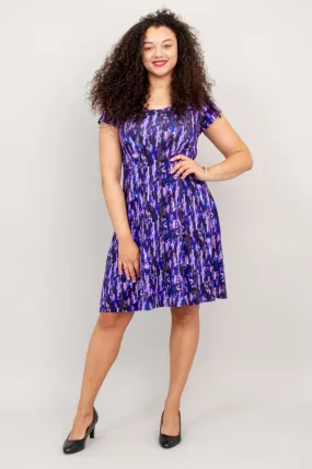 Callie Short Slv Dress, Plum Rain, Bamboo