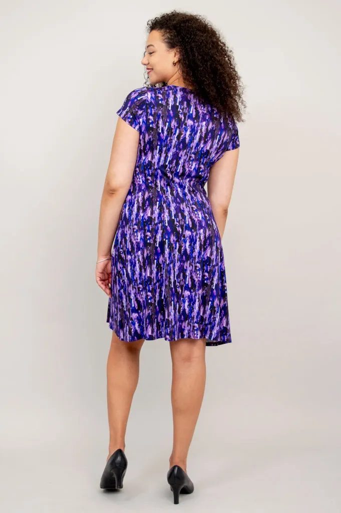 Callie Short Slv Dress, Plum Rain, Bamboo