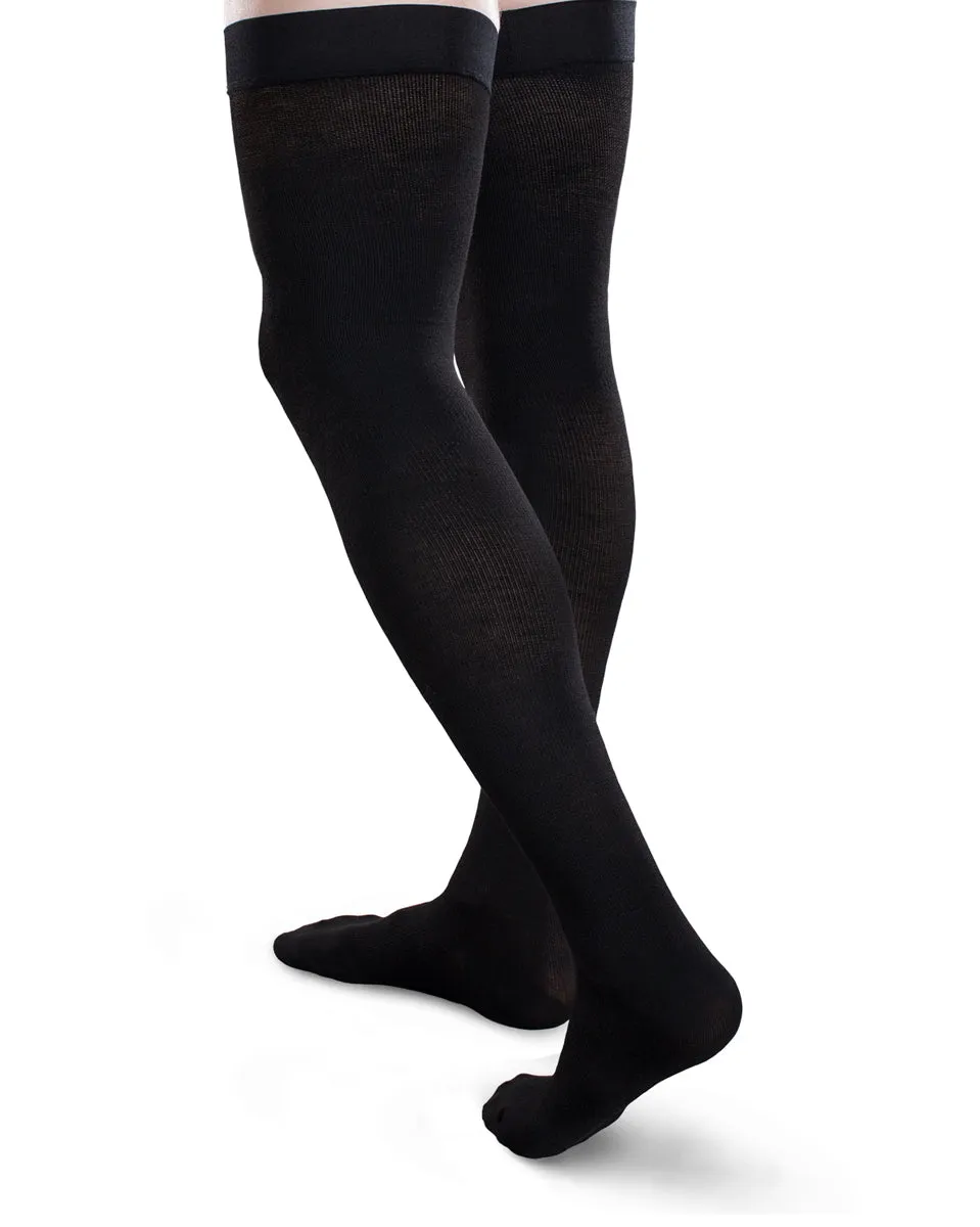 Core-Spun by Therafirm Thigh High Socks for Men & Women 15-20mmHg