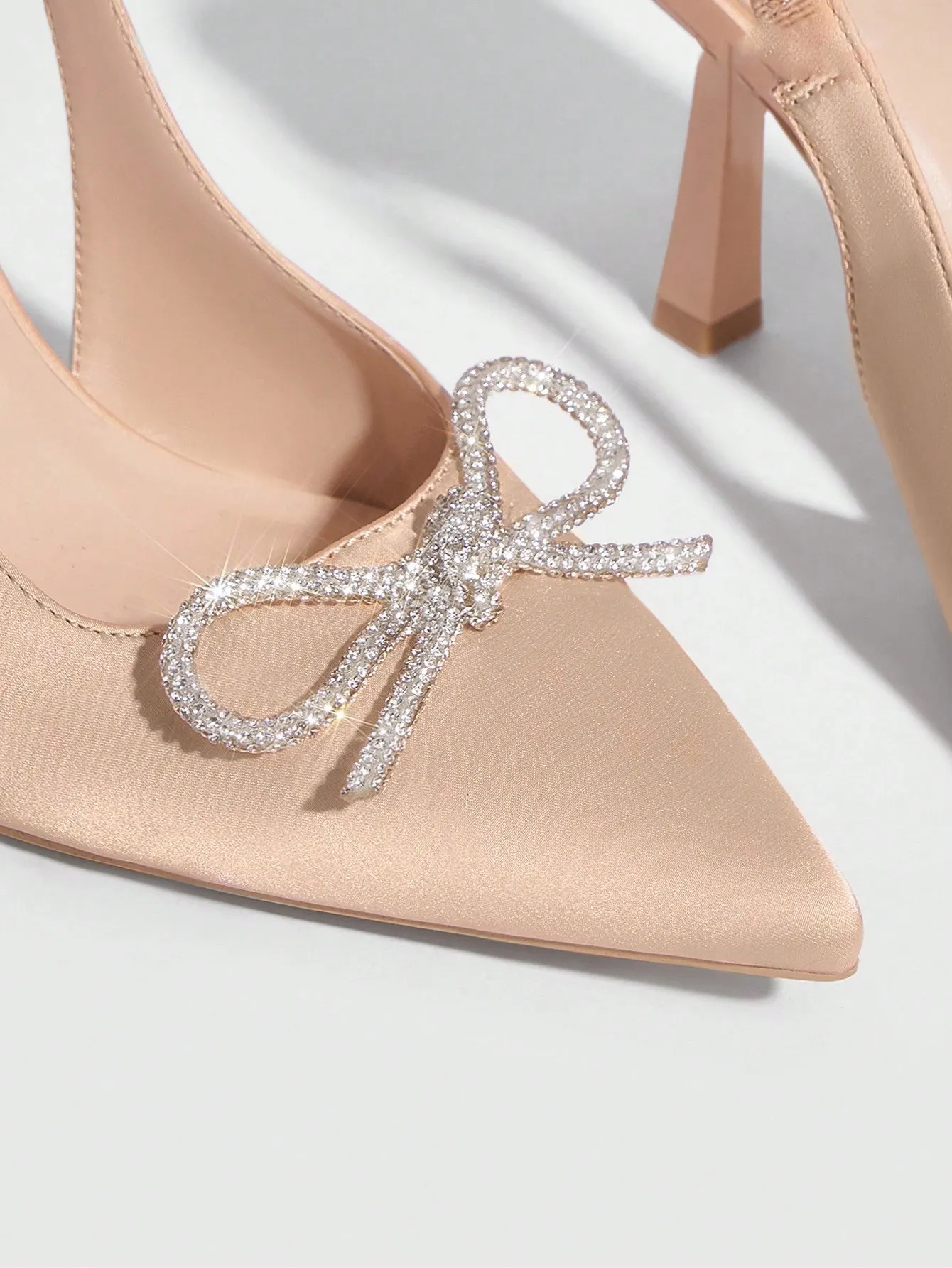 CUCCOO CHICEST Woman Shoes Fashion Point Toe Bow Knot Champagne High Heel Pumps With Ankle Strap For Spring And Summer Vacation Shoes Summer Sale Elegant Heels