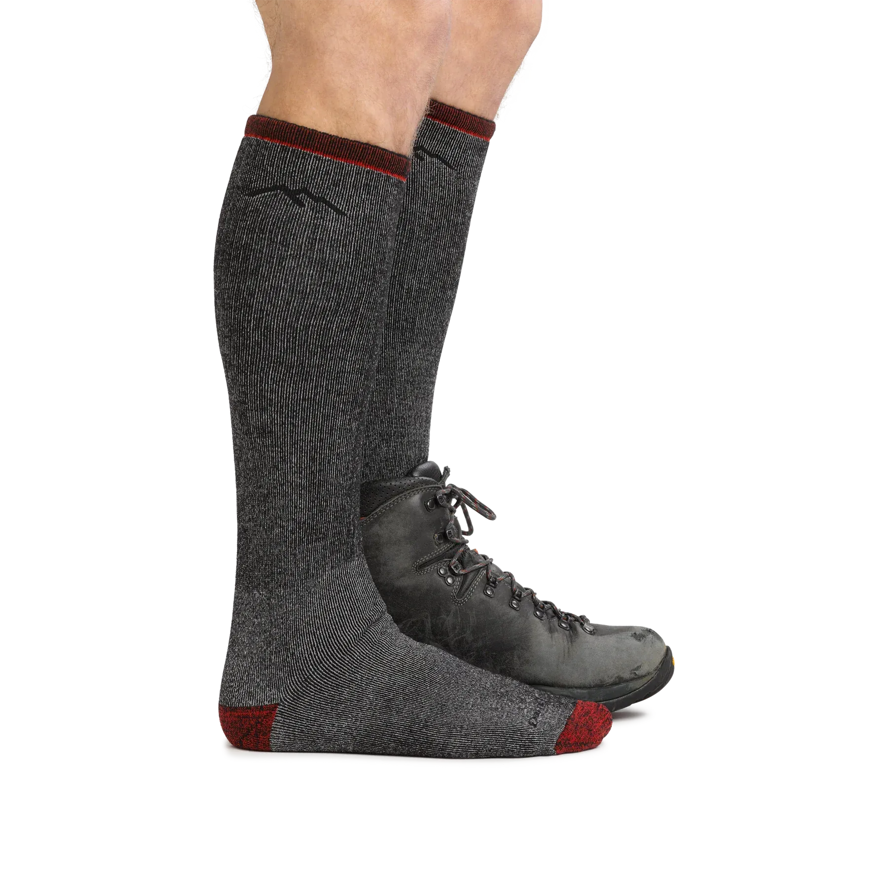 Darn Tough 1955 Men's Mountaineering Over-the-Calf Heavyweight Hiking Sock - Smoke