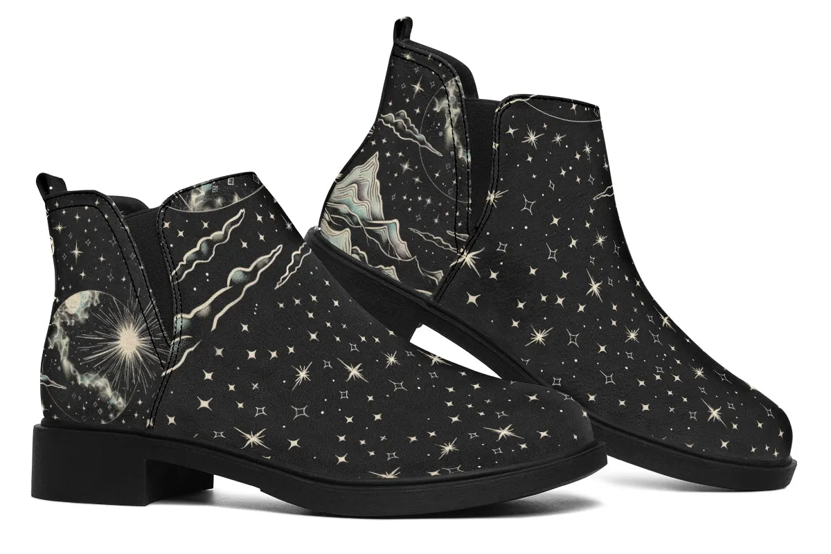 Dawn Star Chelsea Boots - Comfy Slip-On - Soft & Water-Resistant Micro-Suede Vegan Shoes