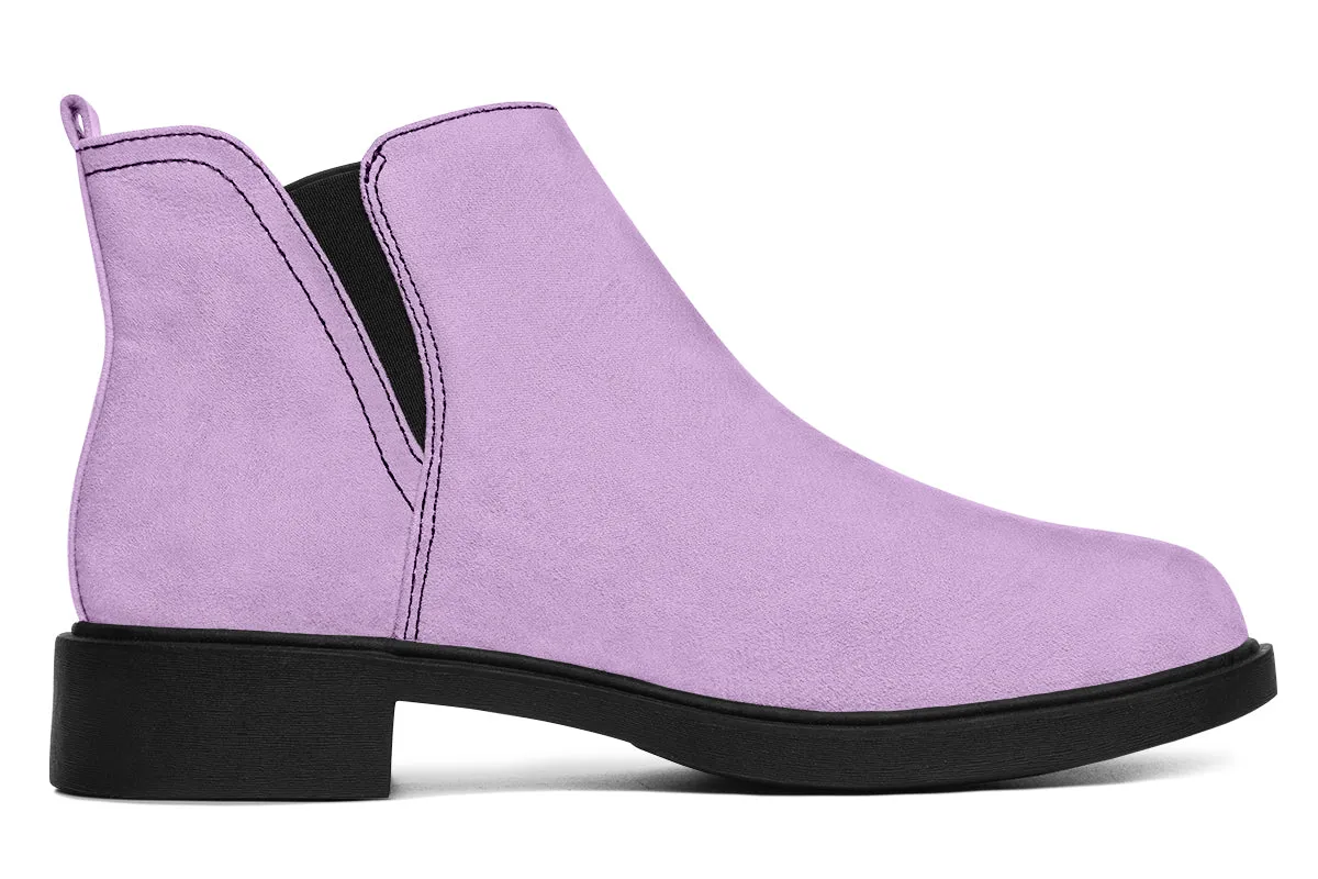 Digital Lavender Chelsea Boots - Comfy Slip-On - Soft & Water-Resistant Micro-Suede Vegan Shoes