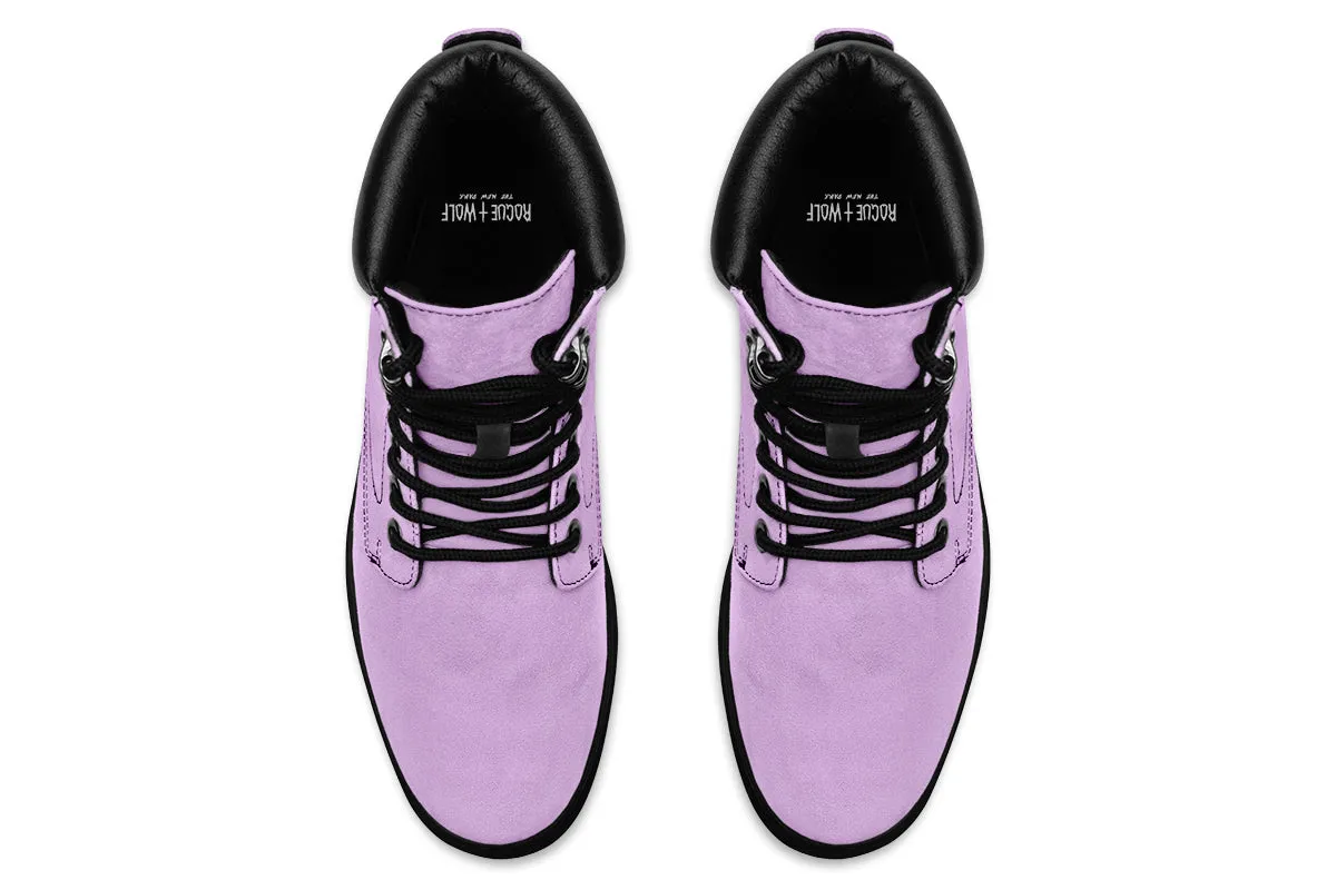 Digital Lavender Classic Boots - High Quality Micro-Suede Weatherproof Vegan Shoes with Stitched on Soles