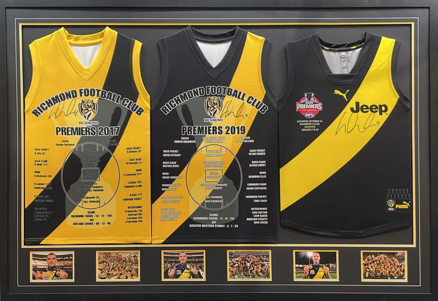 DUSTIN MARTIN TRIPLE DELUXE JERSEY SIGNED & FRAMED