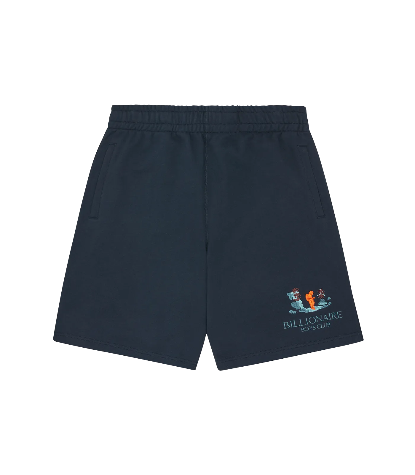 EMBROIDERED HIKING LOGO SWEATSHORTS - NAVY