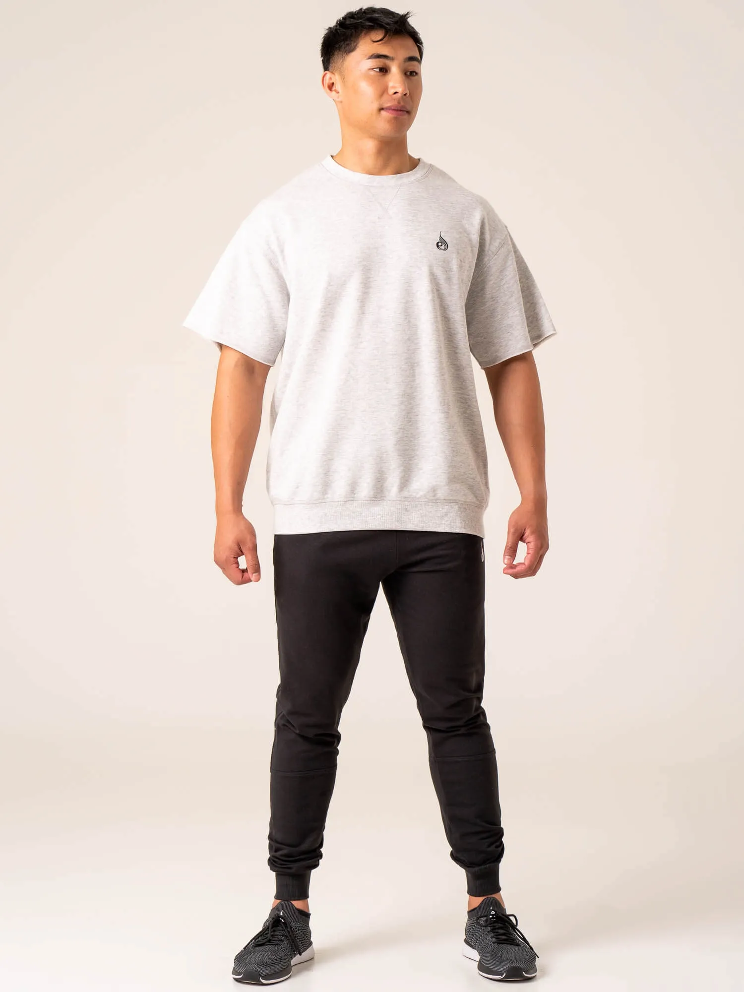 Emerge Fleece T-Shirt - Snow Grey Marl