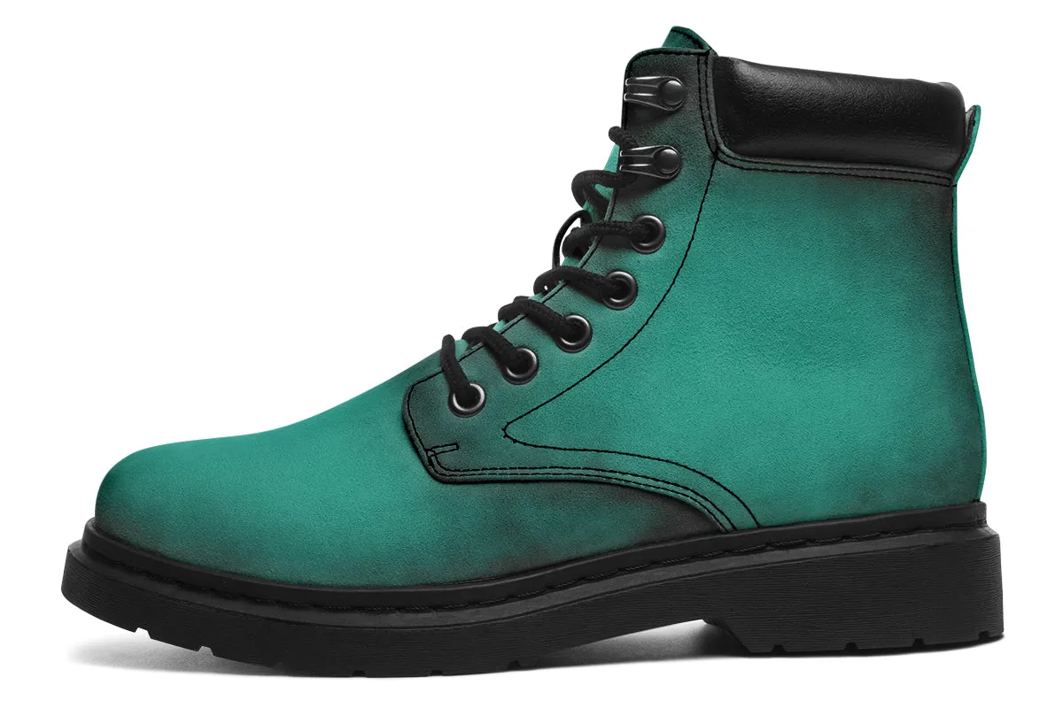 Enchanted Emerald Classic Boots - High Quality Micro-Suede Weatherproof Vegan Shoes with Stitched on Soles