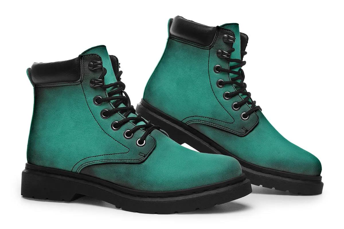 Enchanted Emerald Classic Boots - High Quality Micro-Suede Weatherproof Vegan Shoes with Stitched on Soles