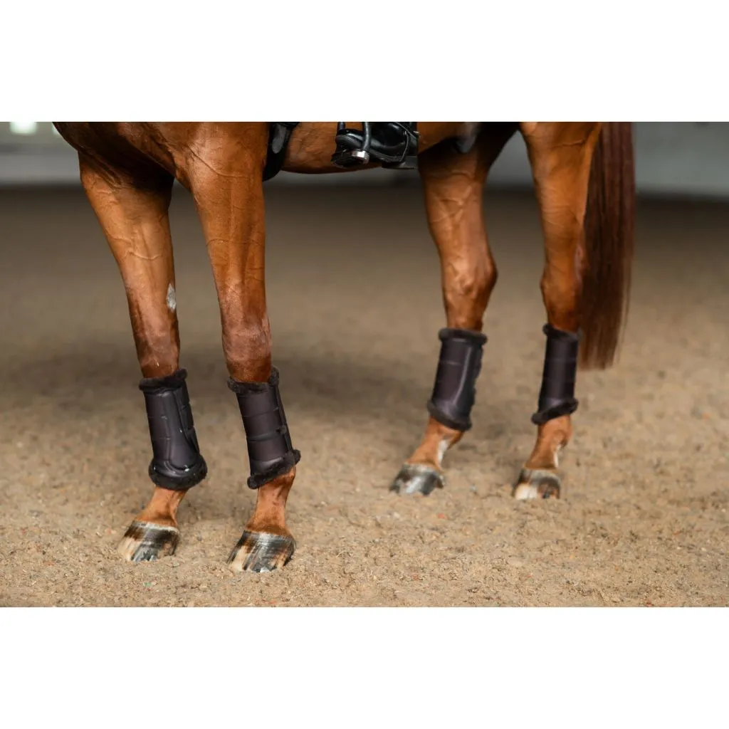 Equestrian Stockholm Fleece Lined Brushing Boots Set of 2 Moonless Night