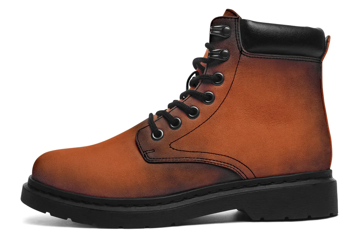 Fire-Forged Classic Boots - High Quality Micro-Suede Weatherproof Vegan Shoes with Stitched on Soles