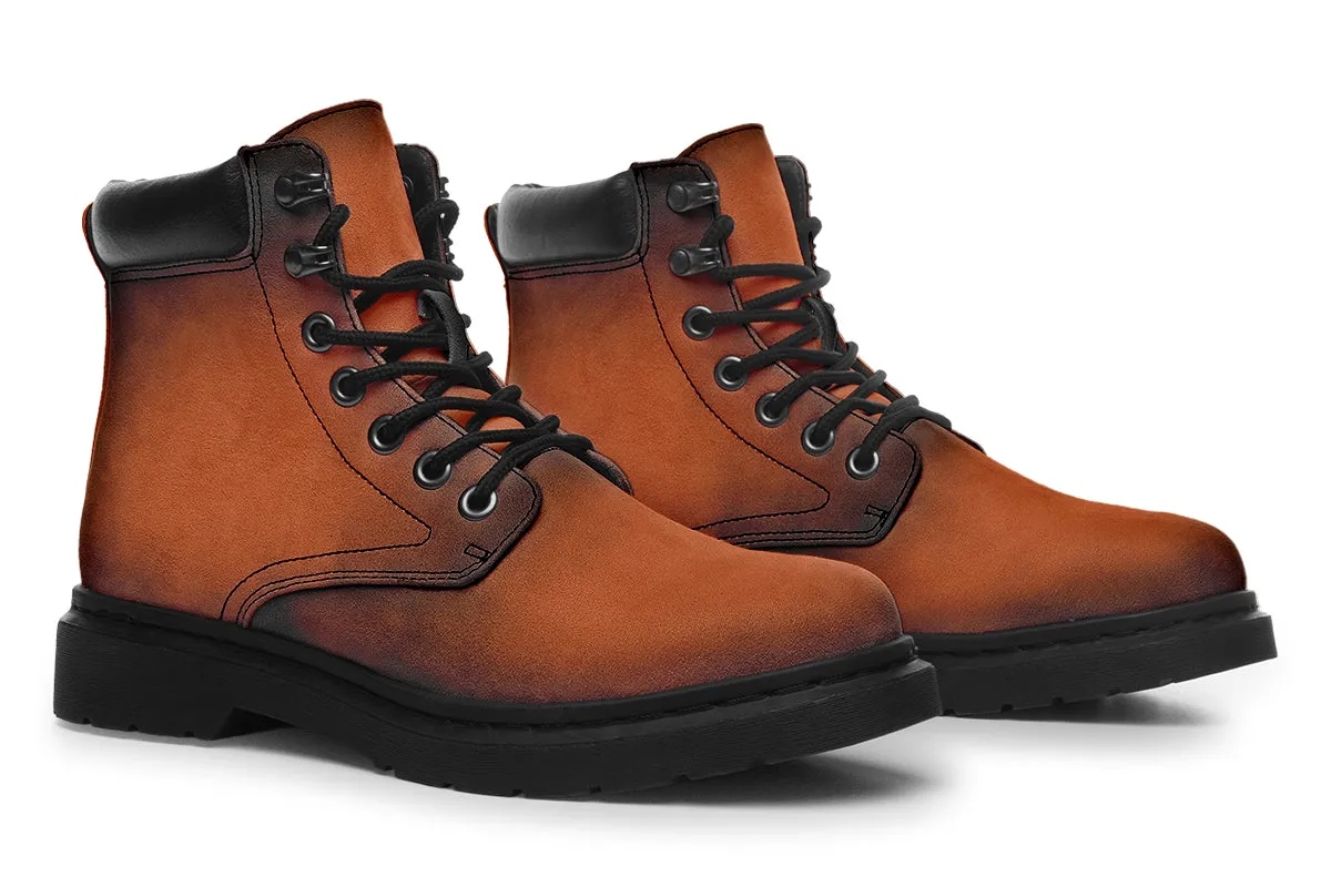 Fire-Forged Classic Boots - High Quality Micro-Suede Weatherproof Vegan Shoes with Stitched on Soles