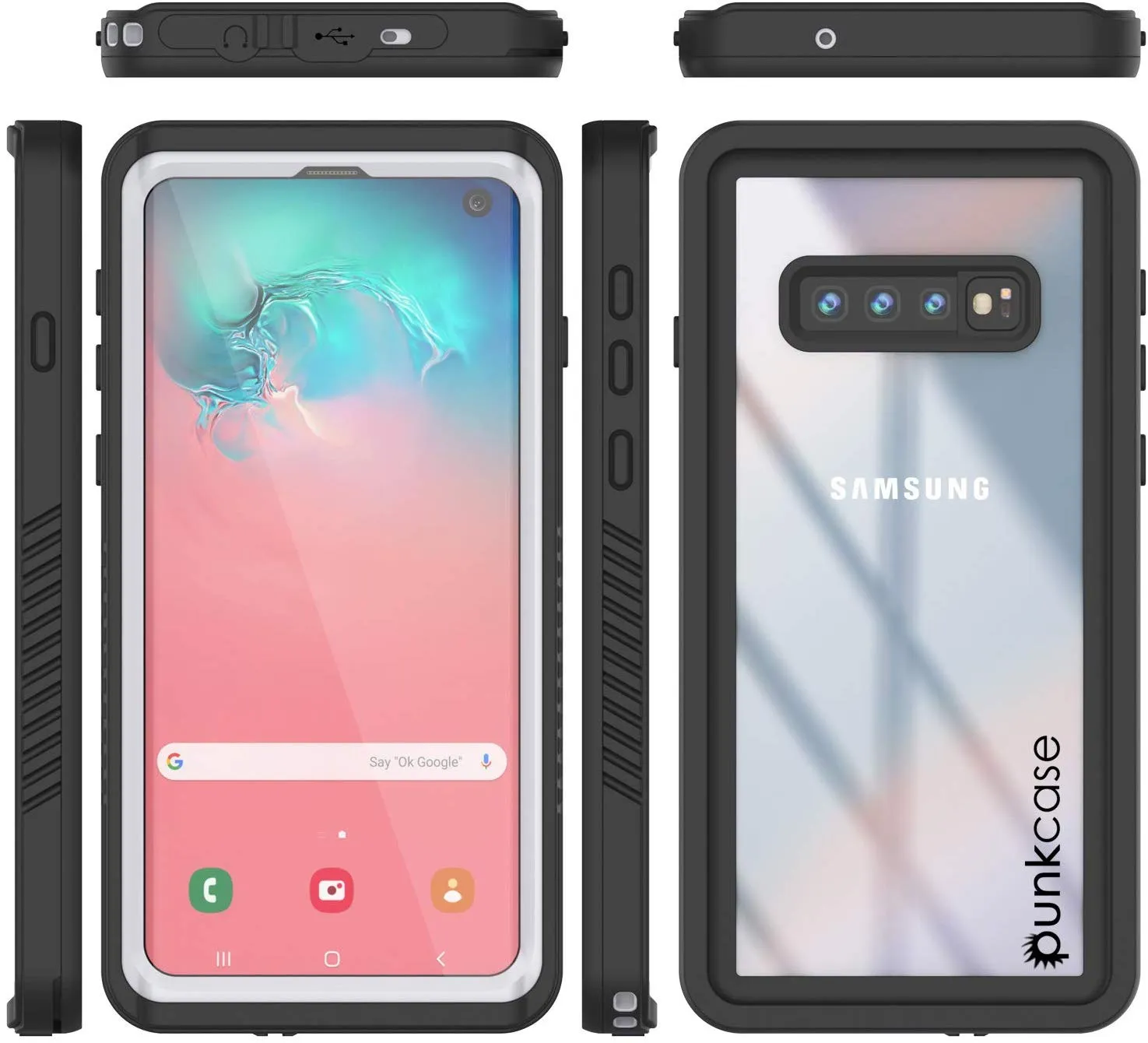 Galaxy S10 Water/Shock/Snow/dirt proof Punkcase Slim Case [White]