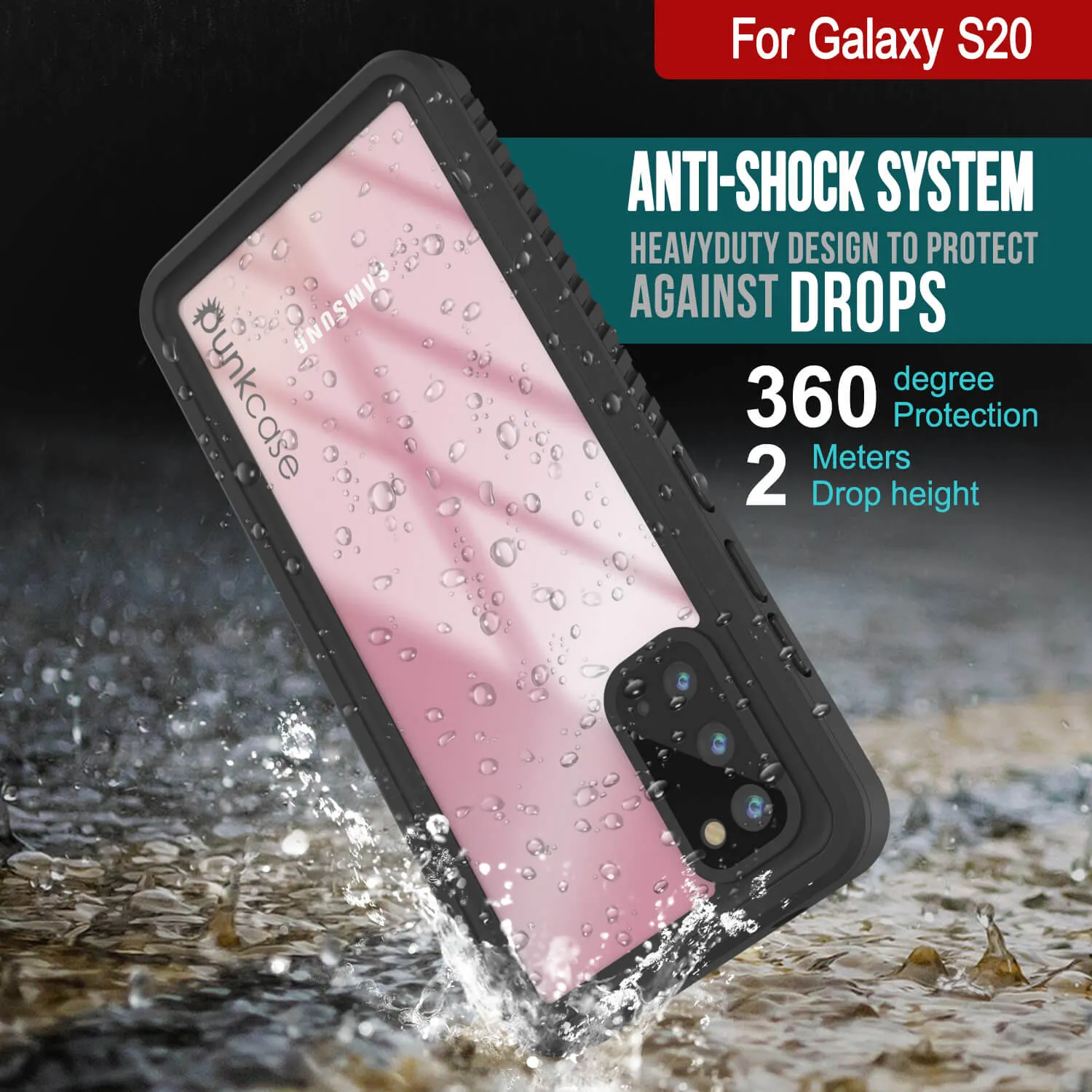 Galaxy S20 Water/Shock/Snow/dirt proof [Extreme Series] Punkcase Slim Case [White]