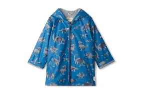 Hatley Broken Dino Stamp Zip Up Rain Jacket