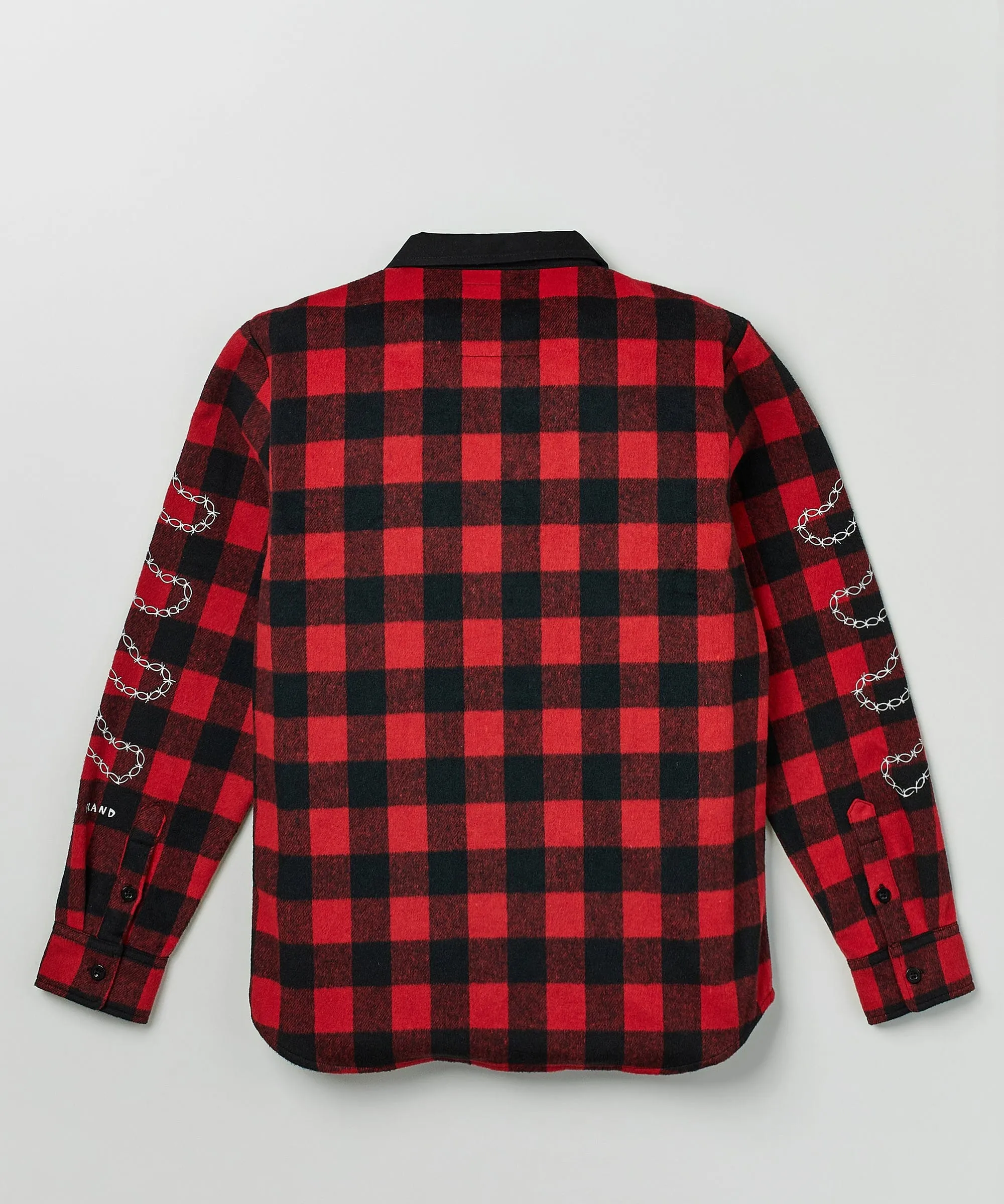 Heaven Work Flannel Long Sleeve Shirt - Red