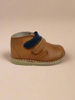 Infant Boys Boots Petasil Tan/Blue Double Strap Kimmy 21760 sale