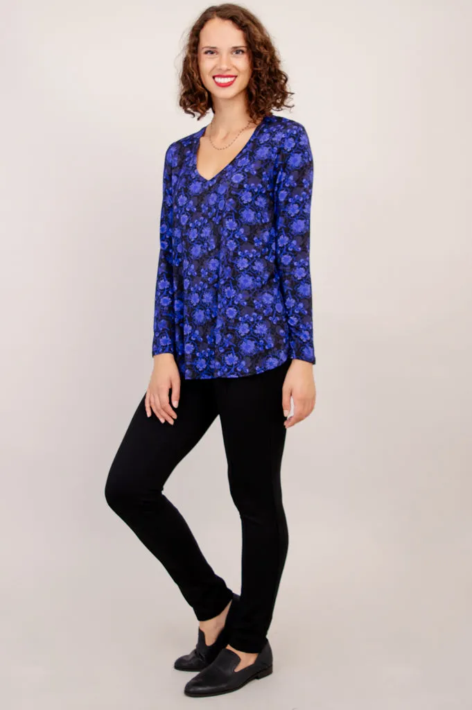 Jackie Long Sleeve, Snow Flower, Bamboo - Final Sale