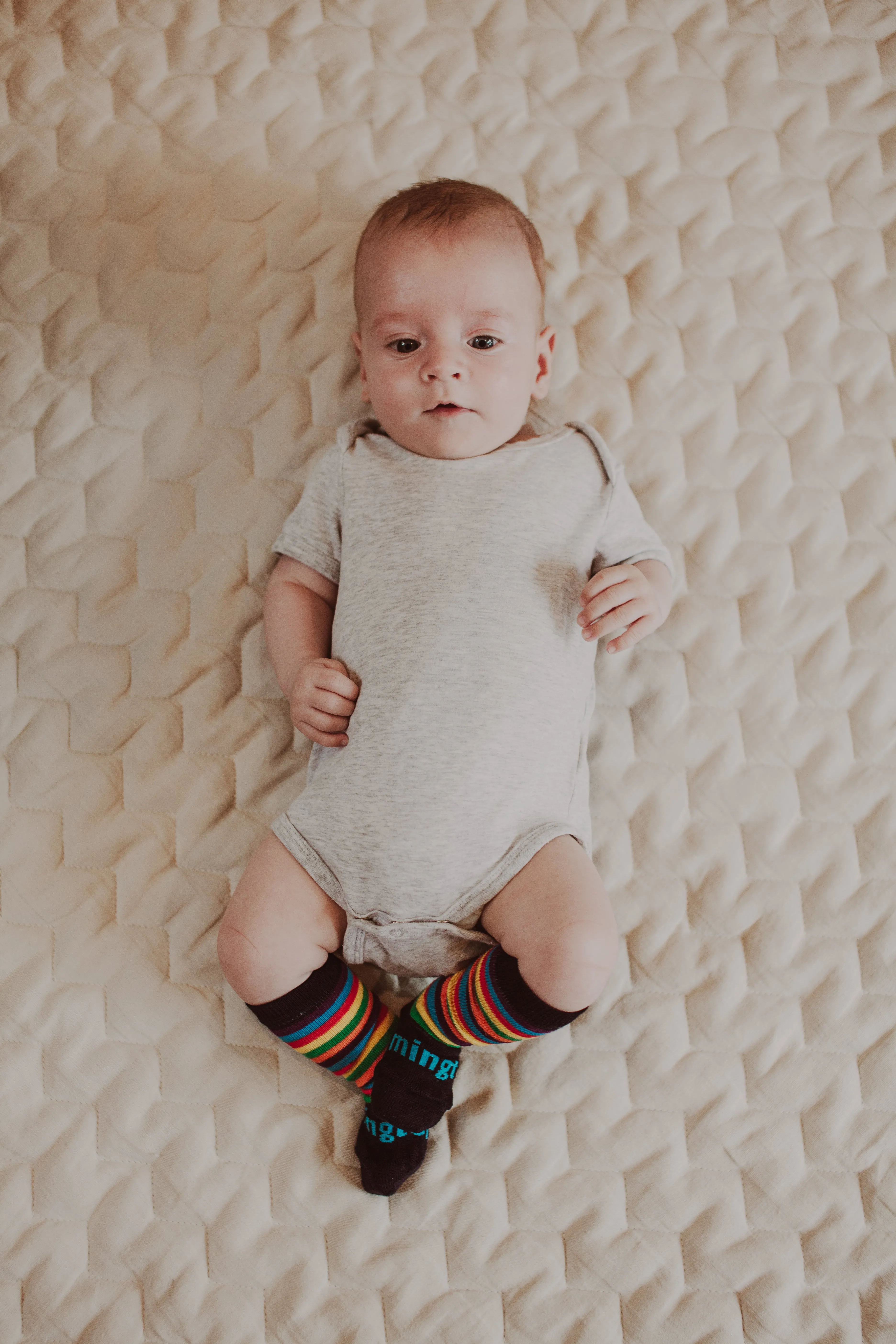 Jester Knee-High Merino Socks (NB-3 months, 1-2 years, and 8-12 years)