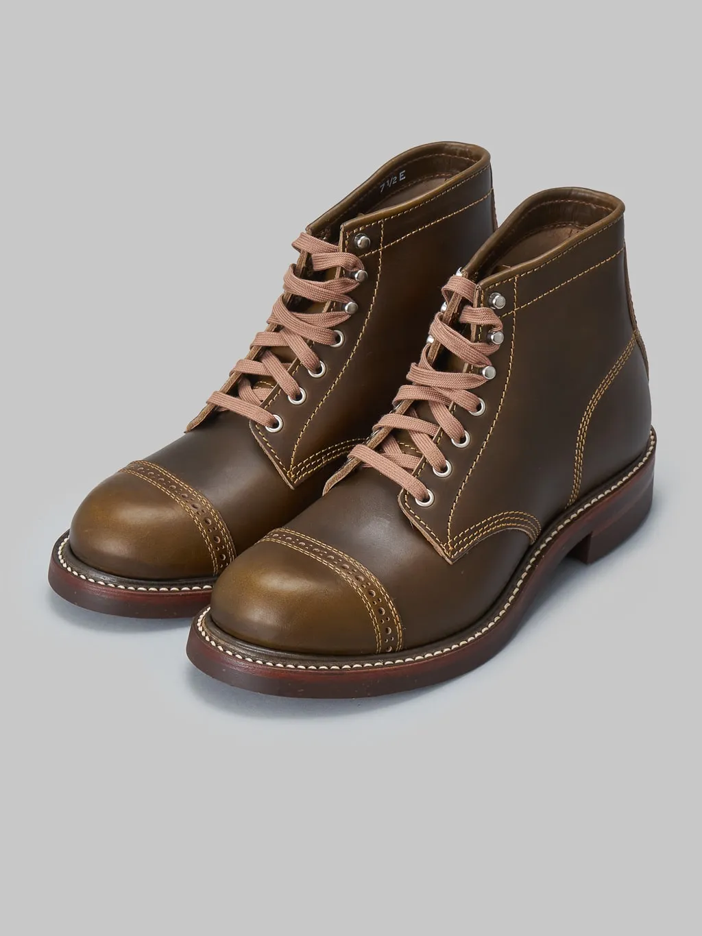 John Lofgren Combat Boots Horween Leather CXL Dark Olive