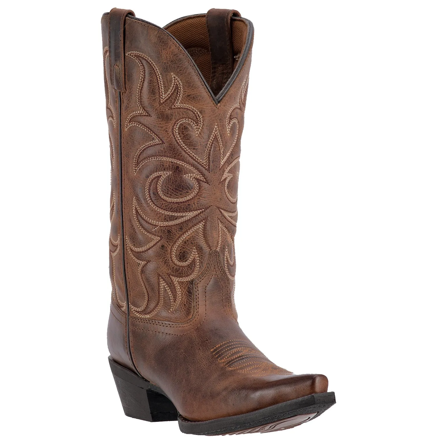 Laredo Women's (51114) Distressed Brown Rustic Leather Snip Toe Cowgirl Boot