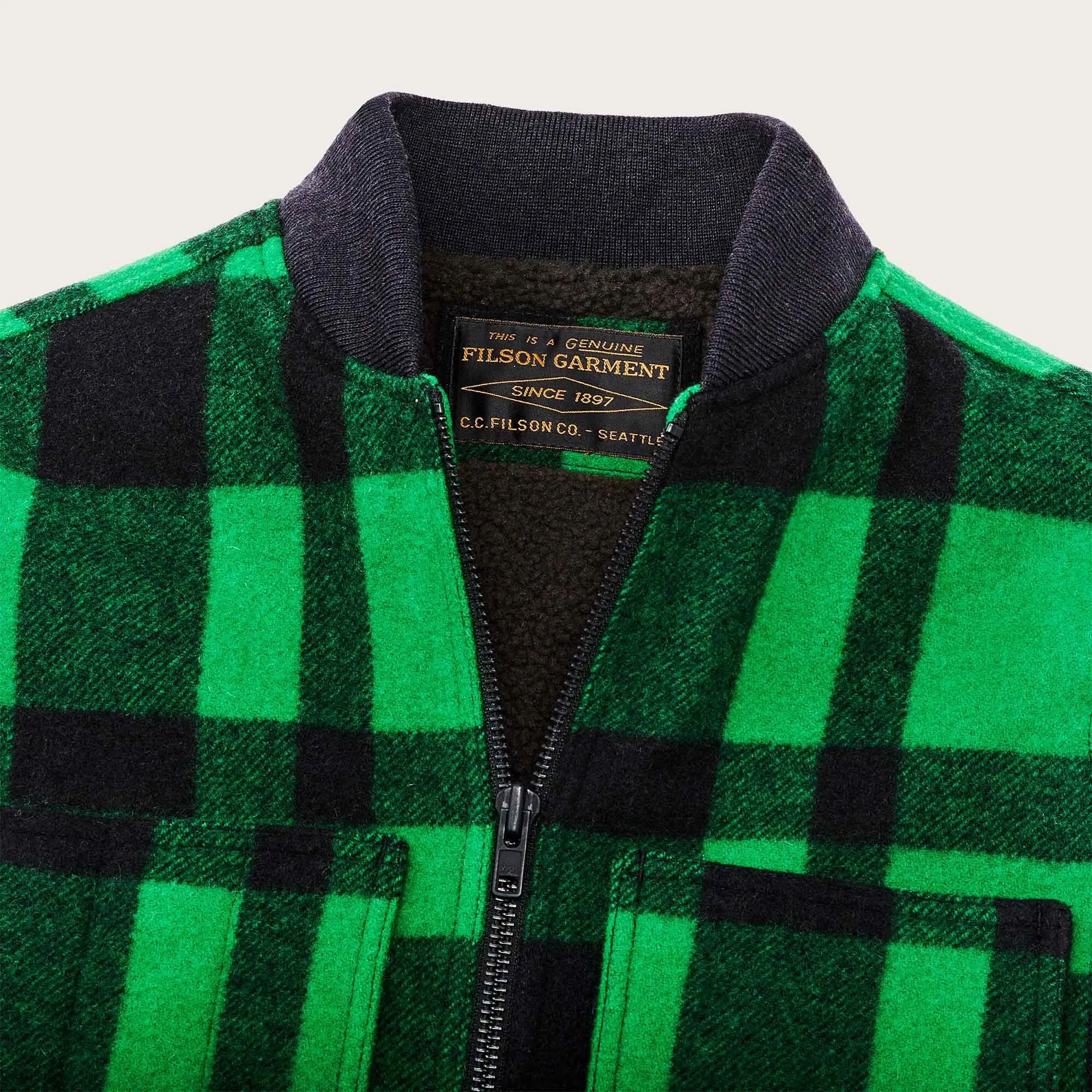 LINED MACKINAW WOOL WORK VEST