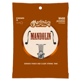 Martin M400 Martin 8-String Mandolin String Set, Bronze, 10-54